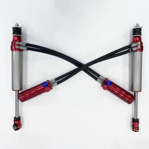 Doble manguera SHOX de fábrica de alto rendimiento offroad/amortiguadores de carreras 4×4/shox elevación de 2,5 pulgadas para BAIC BJ40plus/BJ40C, compresión + rebote ajustable, con depósito remoto