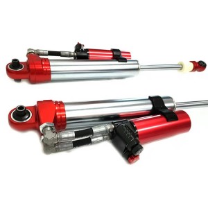 Doble manguera SHOX de fábrica de alto rendimiento offroad/amortiguadores de carreras 4×4/shox elevación de 2,5 pulgadas para JEEP WRANGLER JL, compresión + rebote ajustable, con depósito remoto