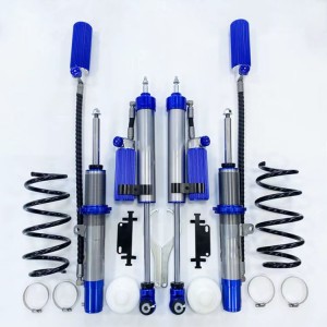 VW TIGUAN X 2020+   2.0 SHOX factory high performance racing Nitrogen mono tube shocks 2 inch lift  With remote reservoir, one way/two-way adjustable