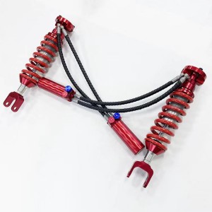 خرطوم مزدوج SHOX مصنع عالي الأداء للطرق الوعرة/4 × 4 صدمات سباق/شوكس 2.5 بوصة رفع لـ BAIC BJ40plus/BJ40C، ضغط + ارتداد قابل للتعديل، مع خزان عن بعد