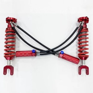 Doble manguera SHOX de fábrica de alto rendimiento offroad/amortiguadores de carreras 4×4/shox elevación de 2,5 pulgadas para BAIC BJ40plus/BJ40C, compresión + rebote ajustable, con depósito remoto