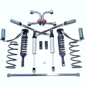 Doble manguera SHOX factory offroad de alto rendimiento/amortiguadores de carreras 4×4/shox elevación de 2,5 pulgadas para TOYOTA LAND CRUISER PRADO 120/LC120, compresión + rebote ajustable, con depósito remoto